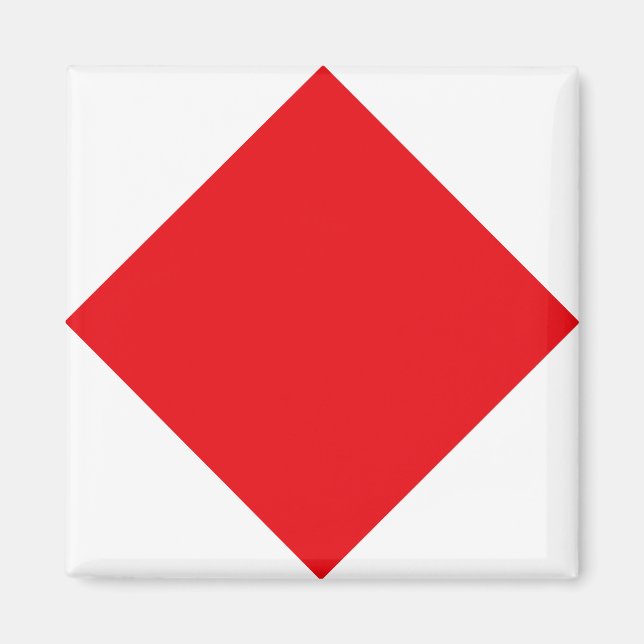 "F" (Foxtrot) Code of Signals Flag Magnet (Front)
