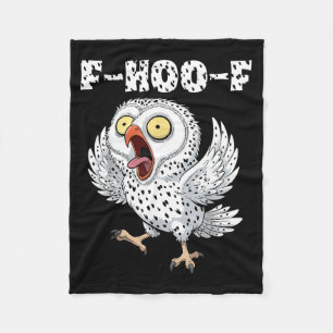 F-hoo-f Owl Meme – Funny Screaming Owl Bird Meme G Fleece Blanket