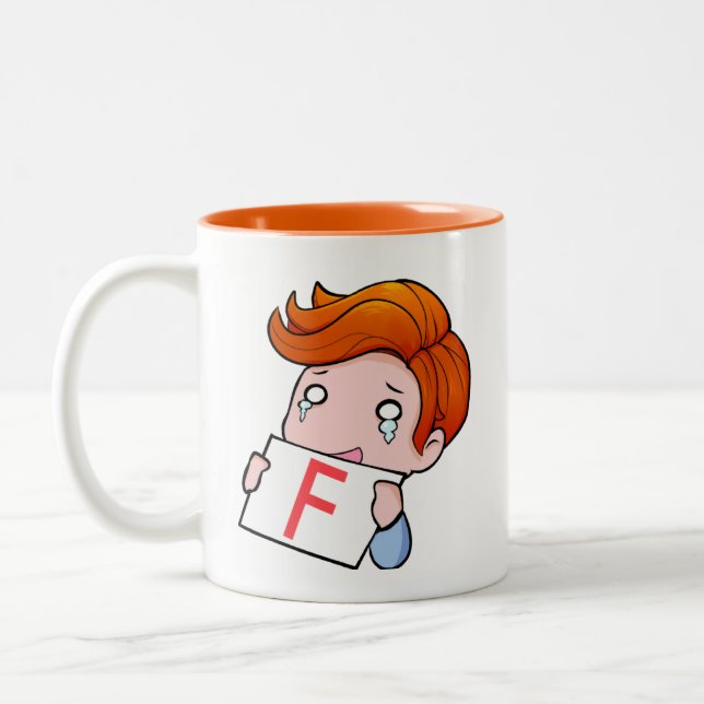F In Chat Two-Tone Coffee Mug (Left)