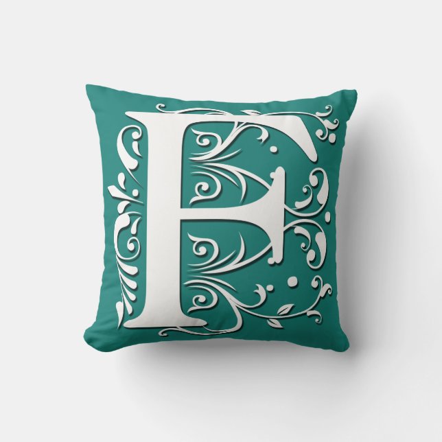 F Initial letter Monogram - Cushion (Front)