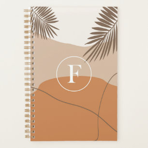 F - Initial Monogram Letter F Abstract Design Planner