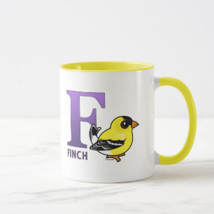 F is for Finch Mug