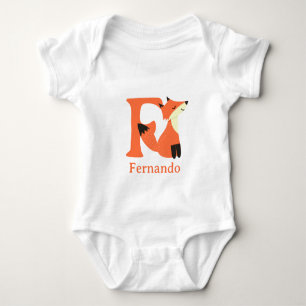F is for Fox Personalise Baby Bodysuit