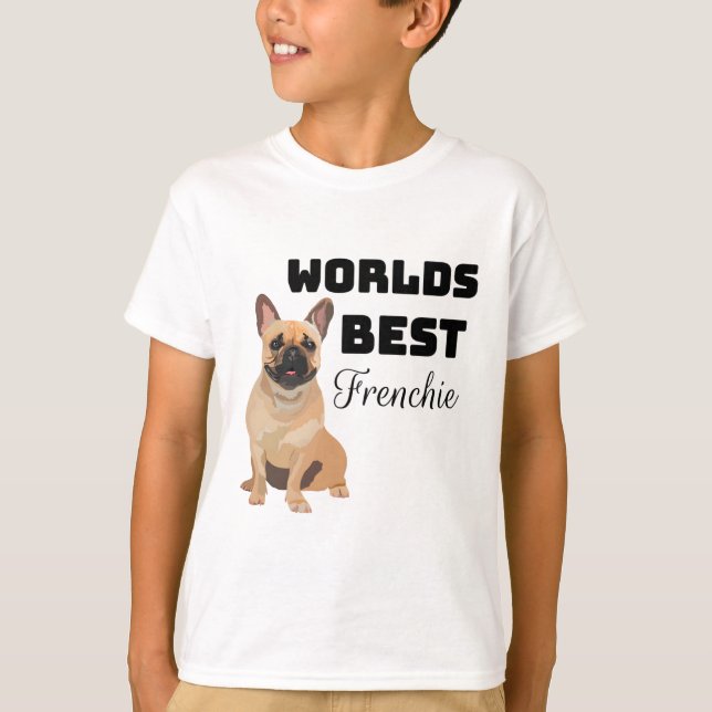F is for Frenchie Dog T-Shirt (Front)