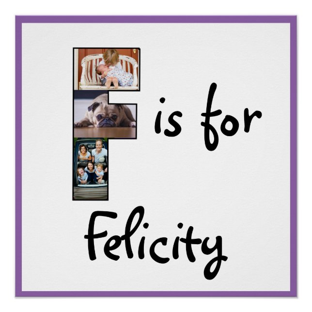 F is for Name Poster (Front)
