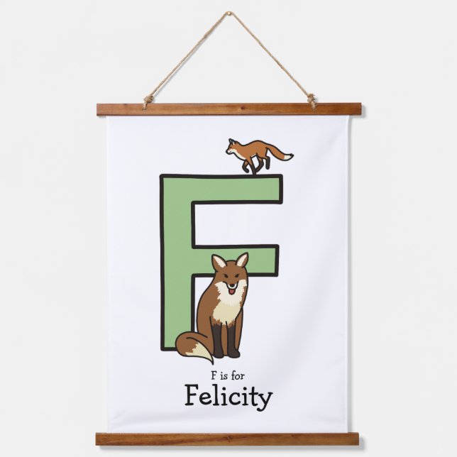 F is for…..personalized hanging tapestry (Front)