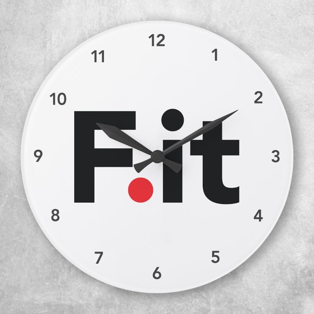 F It Anti Fitness Slogan Round Clock (Creator Uploaded)