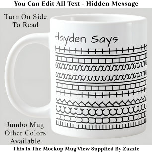 F**k This Shit-Hidden Message 144BW Funny Office Large Coffee Mug