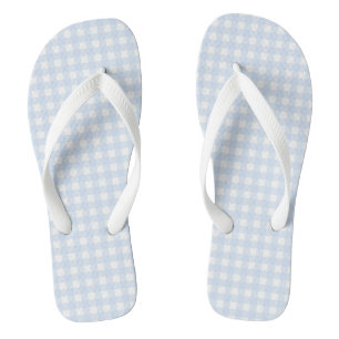 F & L Blue Gingham Jandals