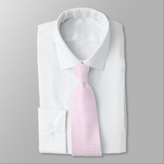 F & L Pink Gingham Tie