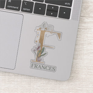 F Monogram Floral Personalized