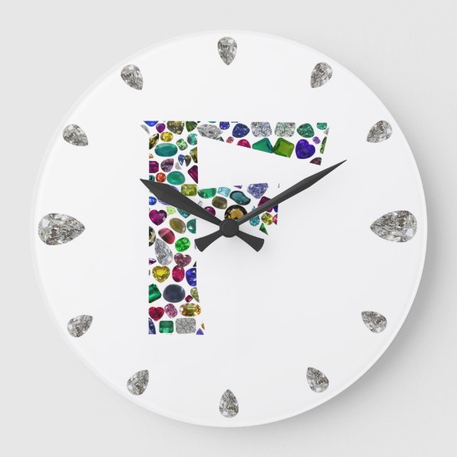 F Monogram Large Clock (Front)