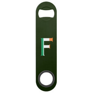 F Monogram overlaid on Irish Flag bocnt