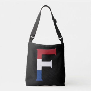 F Monogram overlaid on NLD Flag on bk cbbt Crossbody Bag