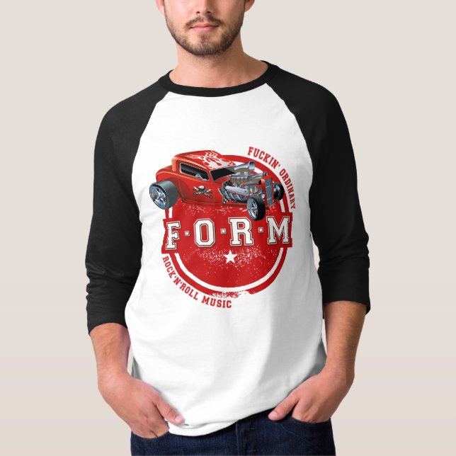 F.O.R.M HotRod Basic 3/4 Sleeve Raglan T-Shirt (Front)