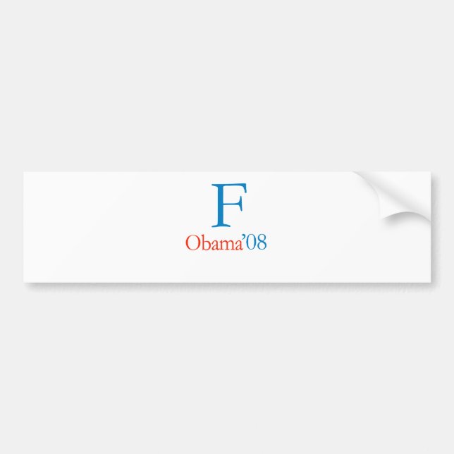 F OBAMA BUMPER STICKER (Front)