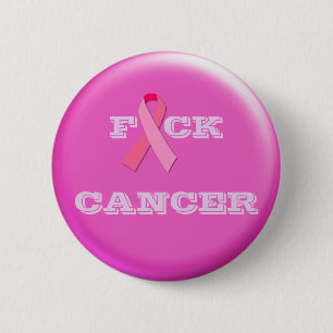 F "Pink Ribbon" CANCER 6 Cm Round Badge