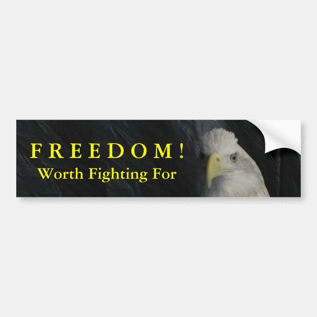 F R E E D O M ! Worth Fighting For! Bumper Sticker (Front)