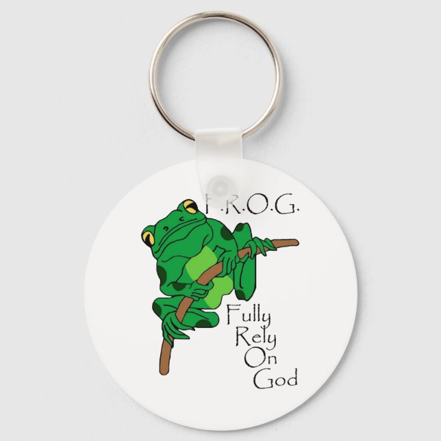 F.R.O.G. Fully Rely On God #1 Key Ring (Front)