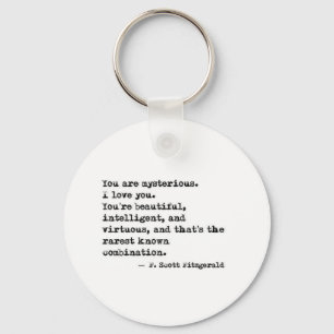 F Scott Fitzgerald Quote Key Ring