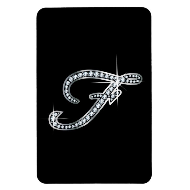F script "Diamond Bling" Magnet (Vertical)