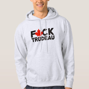 F Trudeau funny Canadian truckers anti Justin  Hoo Hoodie