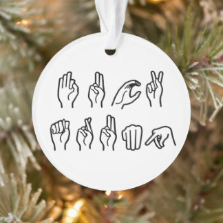 F TRUMP (SIGN LANGUAGE) ORNAMENT