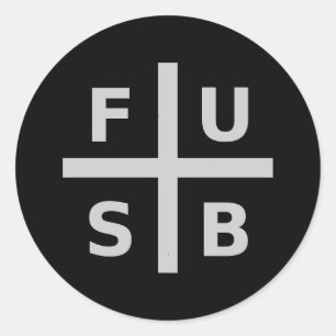 F.U.S.B.  CLASSIC ROUND STICKER