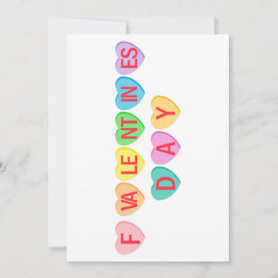 F VALENTINE'S DAY - Candy Hearts Banner Holiday Card