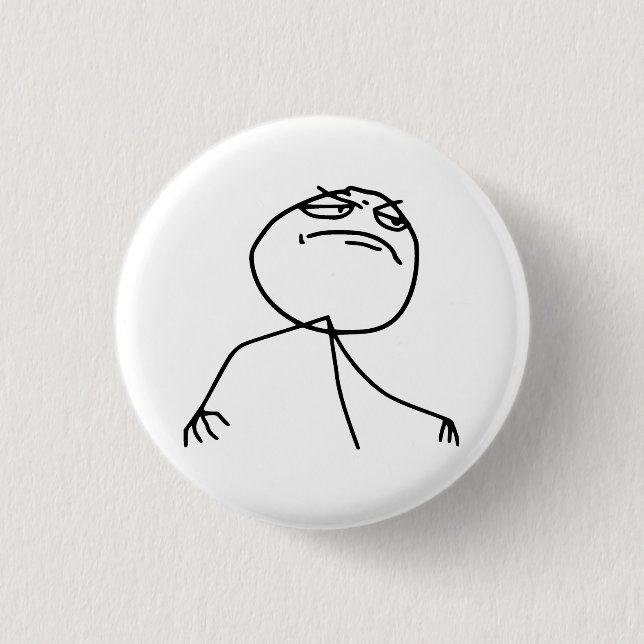 F Yea Rage Face Meme 3 Cm Round Badge (Front)