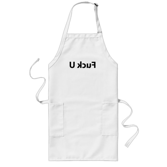 F... you funny design long apron (Front)