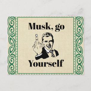 F You Musk Postcard