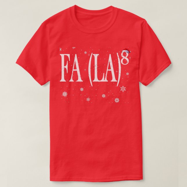Fa La8 Christmas Math Teacher Exponent Nerd Santa  T-Shirt (Design Front)