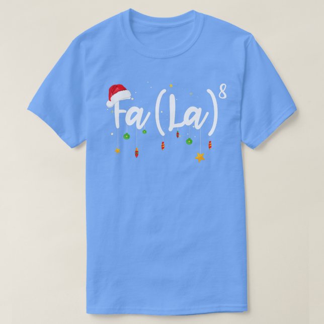 FA LA8 Funny Christmas Santa Fa La Math T-Shirt (Design Front)
