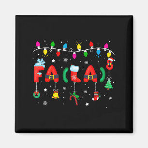 Fa (la) 8 Funny Christmas Lights Santa Fa La Math  Magnet