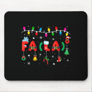 Fa (la) 8 Funny Christmas Lights Santa Fa La Math  Mouse Pad