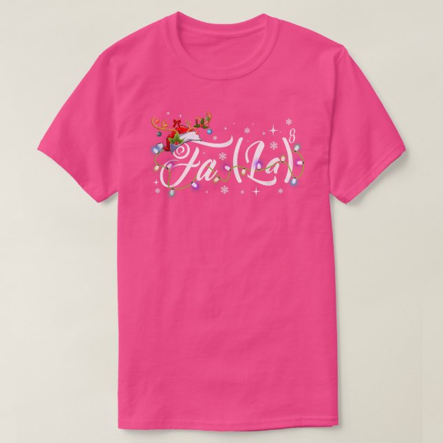 Fa (La)8 Funny Christmas Santa Fa La Math Gift  T-Shirt (Design Front)