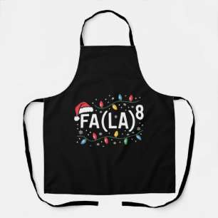 FA (LA)8 Funny Christmas Santa Fa La Math Teacher Apron