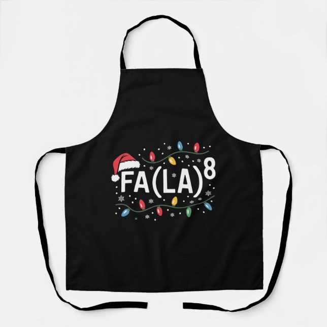 FA (LA)8 Funny Christmas Santa Fa La Math Teacher  Apron (Front)