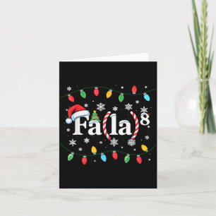 Fa (la) 8 Funny Christmas Santa Fa La Math Teacher Card