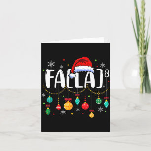 Fa (la) 8 Funny Christmas Santa Fa La Math Teacher Card