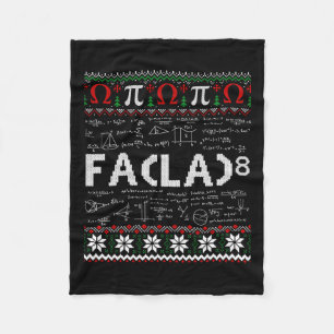 Fa (la)8 Funny Christmas Santa Fa La Math Teacher  Fleece Blanket