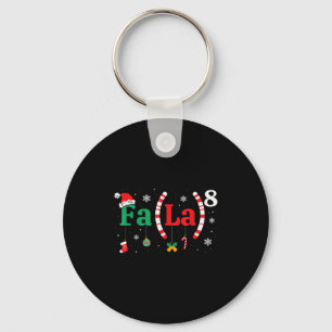Fa (la)8 Funny Christmas Santa Fa La Math Teacher  Key Ring