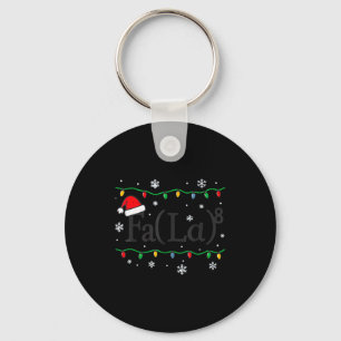 Fa (la) 8 Funny Math Teacher Christmas Ugly Sweate Key Ring