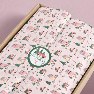 Fa La Home For The Holidays Town & Pink Retro Van Tissue Paper