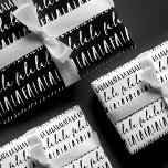 FA LA LA Black & White Typographic Christmas Carol Wrapping Paper Sheet<br><div class="desc">Celebrate the magical and festive holiday season with our custom holiday wrapping paper sheets. Our modern black and white minimalistic holiday designs feature a bold typographic design "Fa La La" with a different script and san serif fonts to create this modern Christmas pattern wrapping paper. All designs are original artwork...</div>