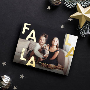 Fa La La Bold Letters Minimalist Modern Photo