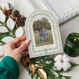 Fa La La Bow Sheet Music Arch Photo Christmas Card