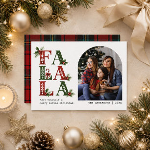 Fa La La Christmas Family Photo Holiday Card