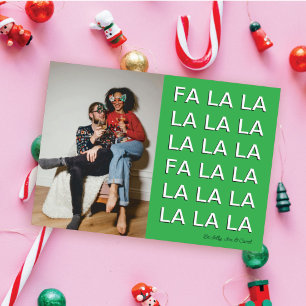 FA LA LA CHRISTMAS PHOTO HOLIDAY CARD